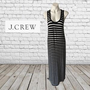 J crew black and white maxi dress